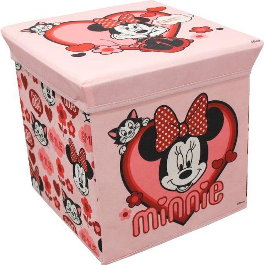 Pudełko na zabawki MINNIE MOUSE 30x30 cm różowe Zdjęcie produktu 