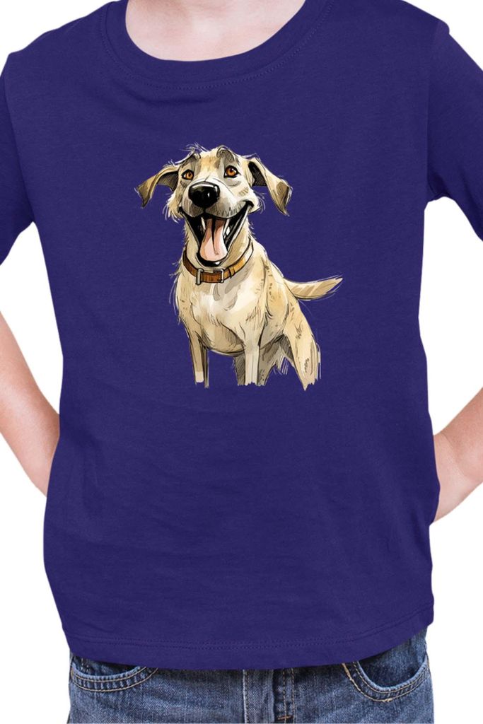 Kinder T-Shirt Funny Dogs Breeds Kangal Dog Breed, 7-8 Jahr - 128 / Dunkelblau