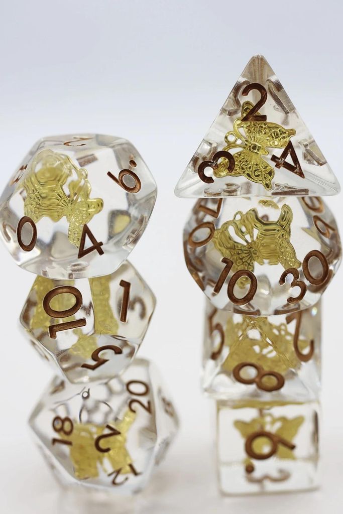 Foam Brain Games Würfelset Gilded Butterfly für Rollenspiele