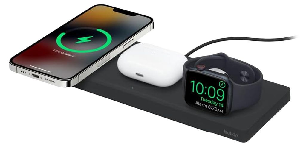 Belkin 3-in-1 Wireless Charger BOOST CHARGE PRO für iPhone Produktbild 