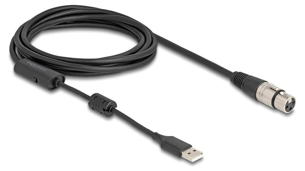 DELOCK High-Res Audio Konverterkabel USB Type-A analog 3 m Produktbild 