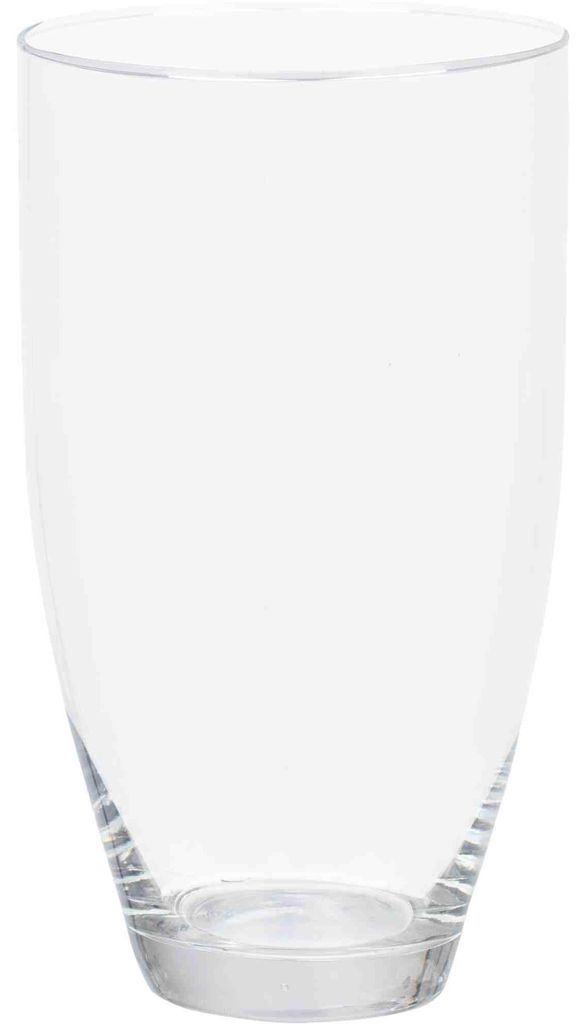 Elegante Glasvase 24 x Ø 13 cm Transparent und glatt Produktbild 