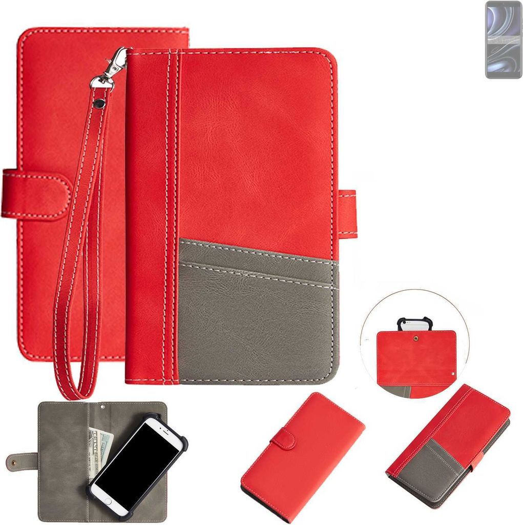 K-S-Trade Handy Schutzhülle für BLU J8L Hülle Portemonnee Brieftasche Klapphülle Kartenfächer Flip Wallet Case Etui