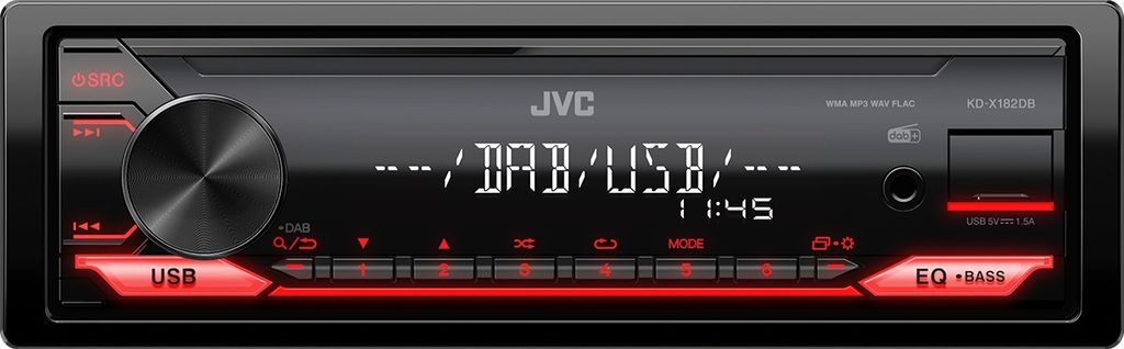 JVC KD-X182DB - Radio samochodowe DAB+ | USB | AUX Zdjęcie produktu 