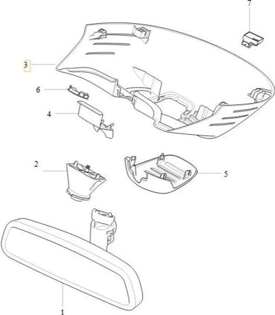 Protection de rétroviseur intérieur Volvo V90 et S90 - Réf 32368169