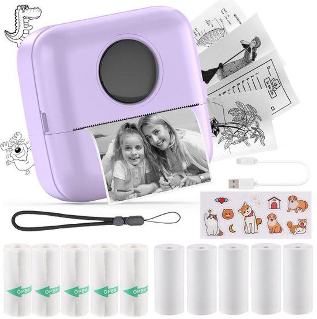 Mini-Drucker für Smartphone mit Bluetooth und Zubehör
