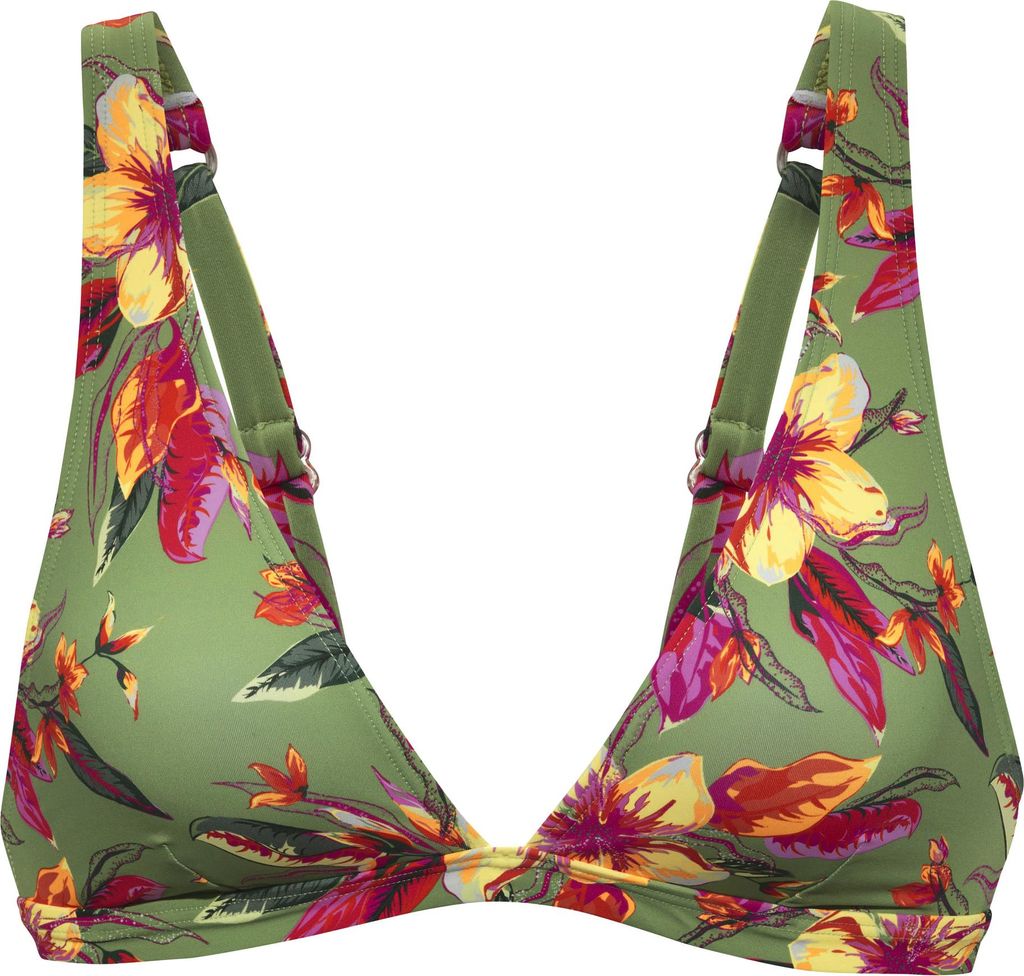 LASCANA Triangel-Bikini-Top salbei-pink bedruckt Größe 34 Cup C/D