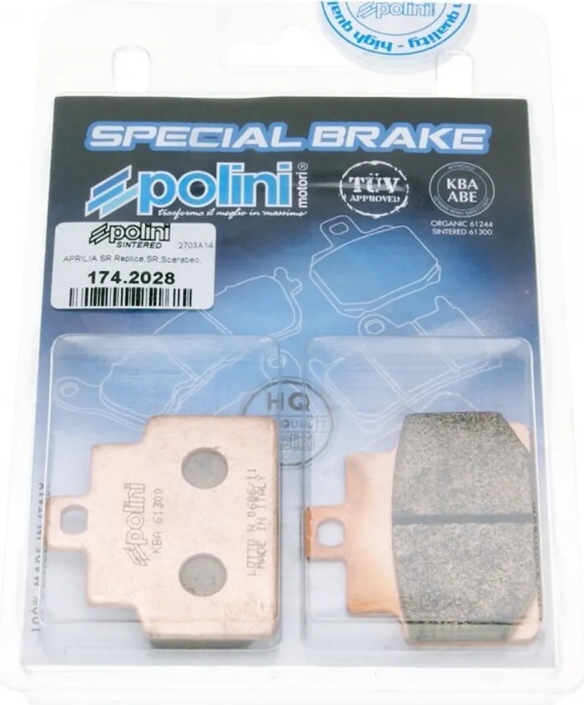 Plaquettes de frein scooter Polini Sinter Aprilia Scarabeo 100 Avant