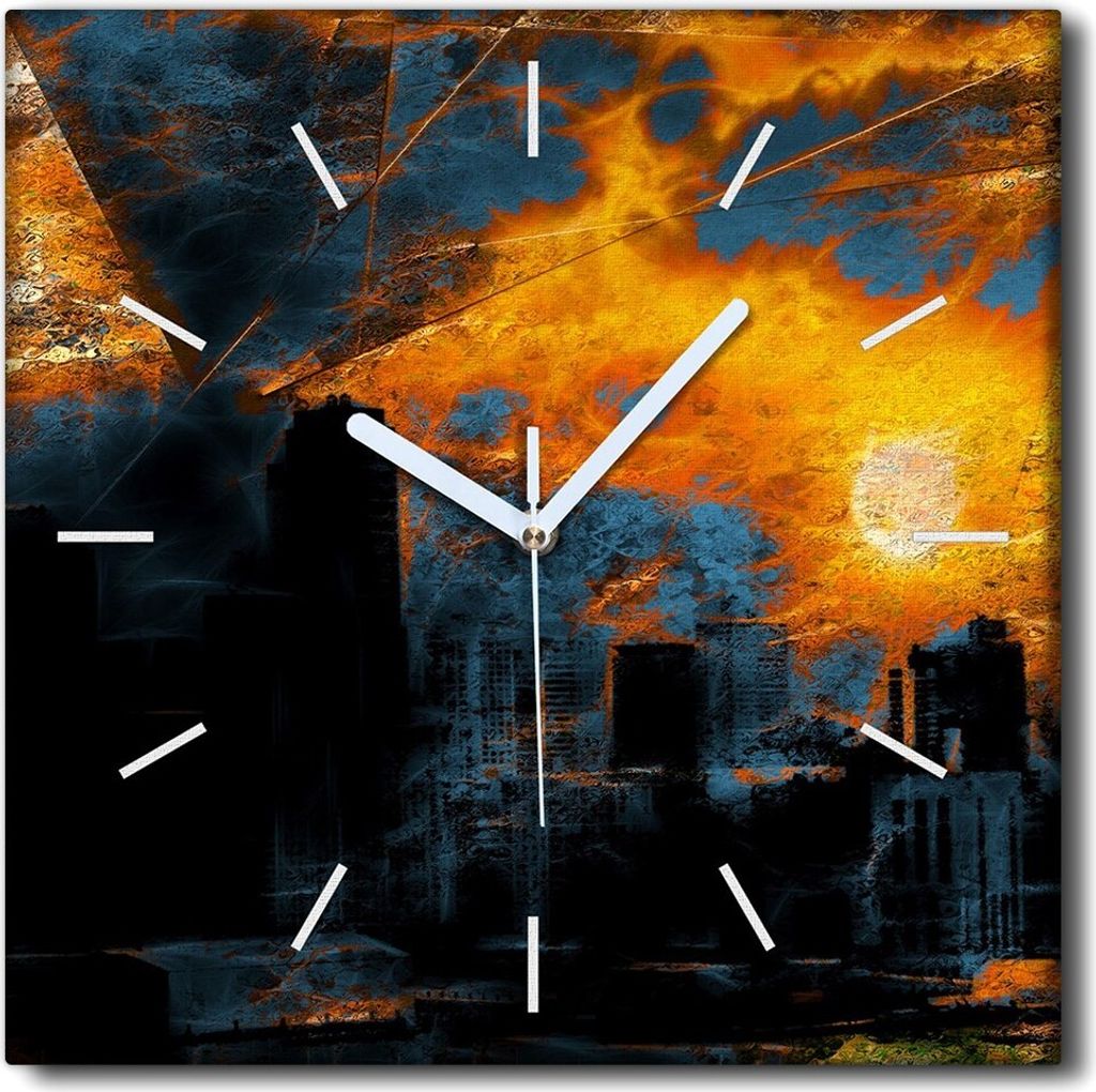 Coloray Uhr auf Leinwand 30x30 cm Wand Uhr Dekoration Produktbild 