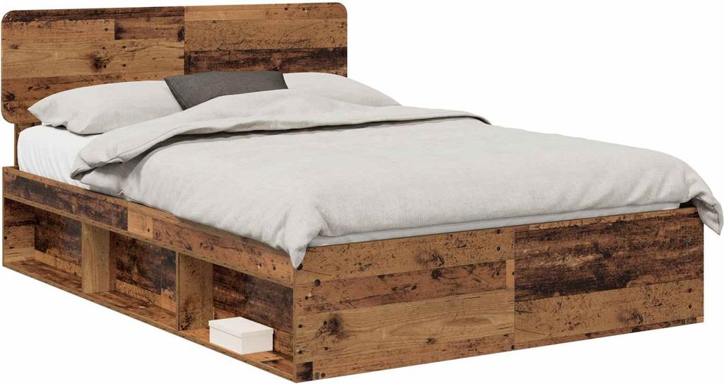 Bettrahmen Altholz 140 x 190 cm Massives Kiefernholz