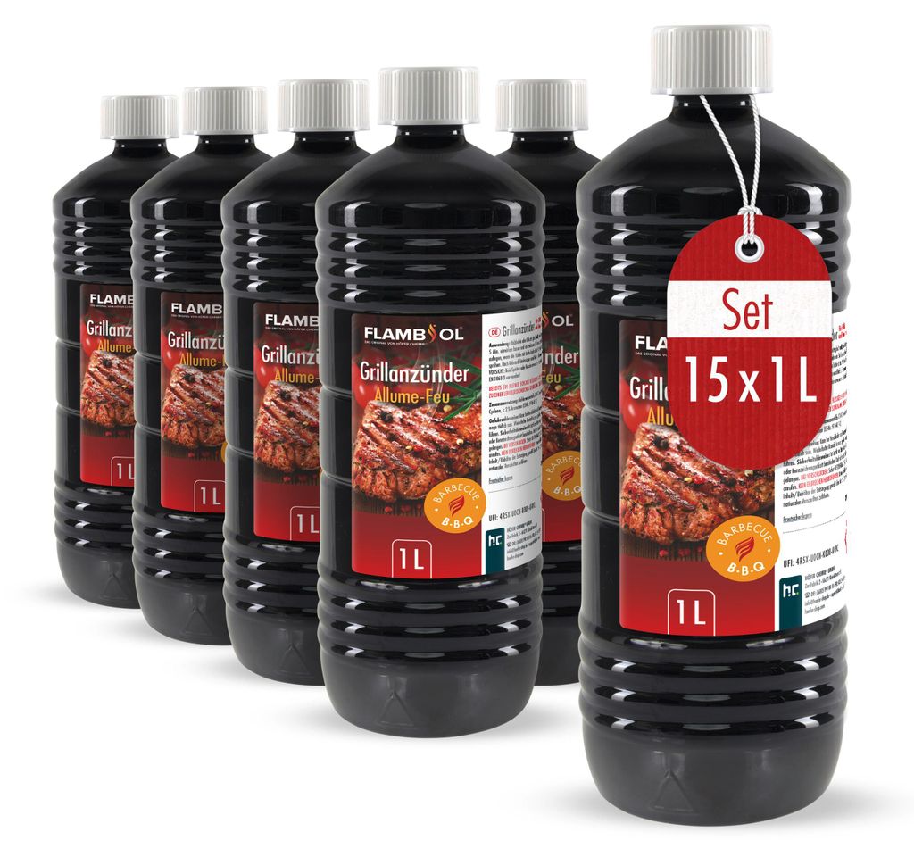 15x 1 L FLAMBIOL® Grillanzünder flüssig Produktbild 