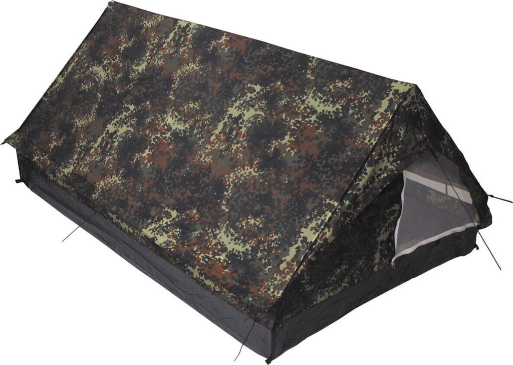 MFH Zelt, „Minipack“, 2 Personen, flecktarn, 213x137x97cm