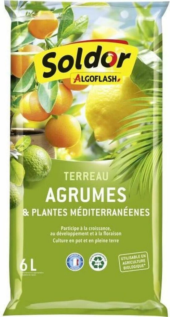 ALGOFLASH - Zitrus- und Mittelmeerpflanzenerde 6 L