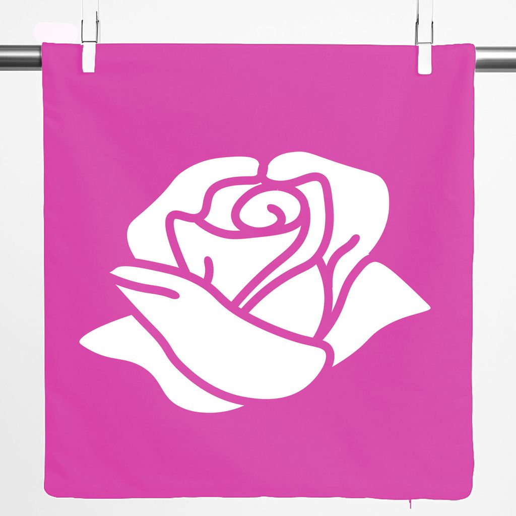 Huuraa Kissenbezug Rose Blüte 40x40cm Fuchsia Baumwolle Dekokissenbezug Geschenkidee