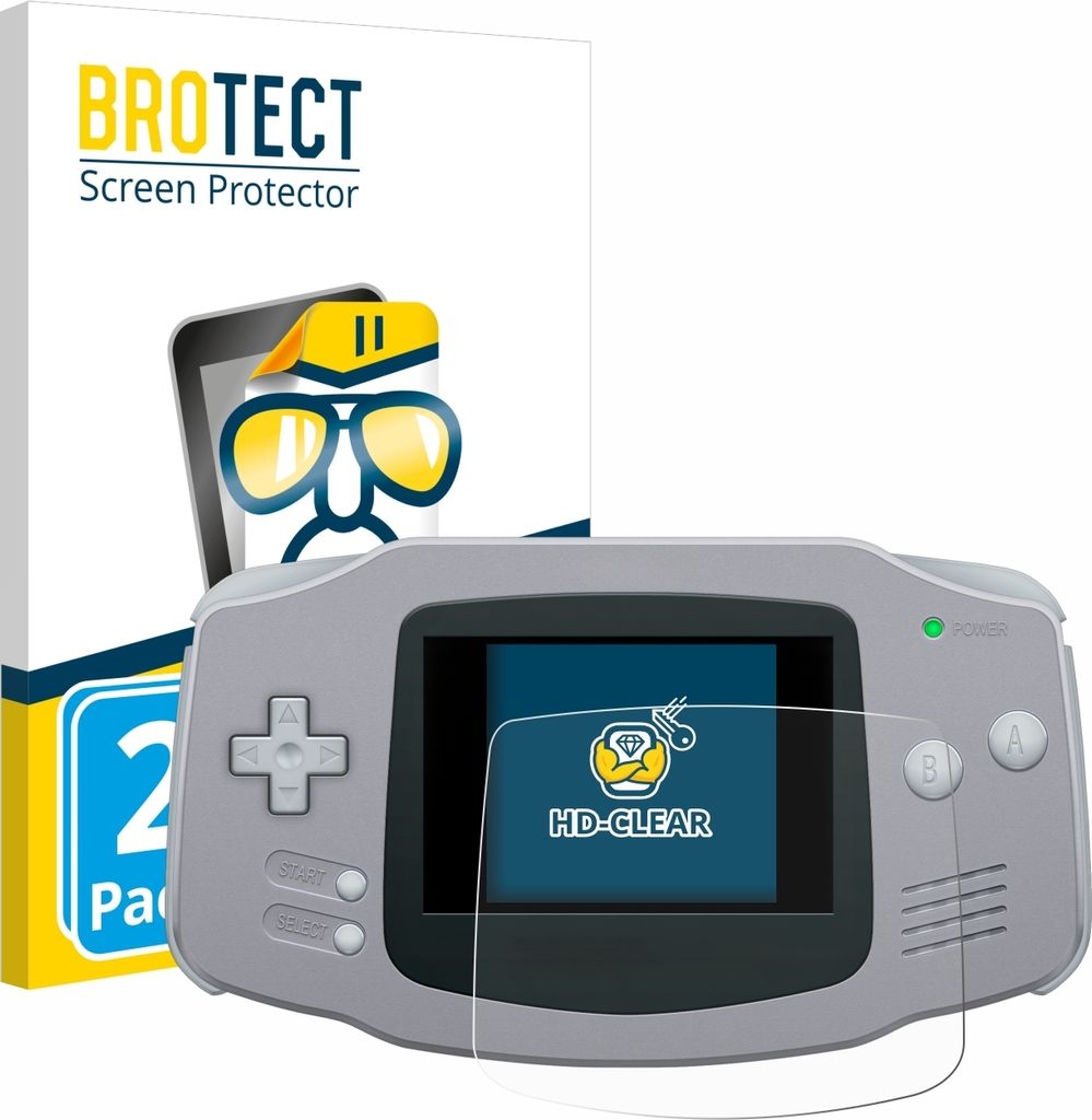 2x Für Nintendo Gameboy Advance GBA Schutzfolie BROTECT Produktbild 