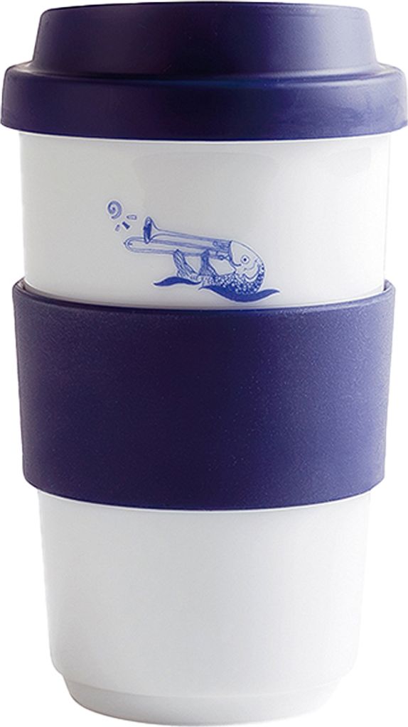 KAHLA Becher 0,40 l + Trinkdeckel Ahoi Marie Kleine Elbmusik 2DH186A44180C