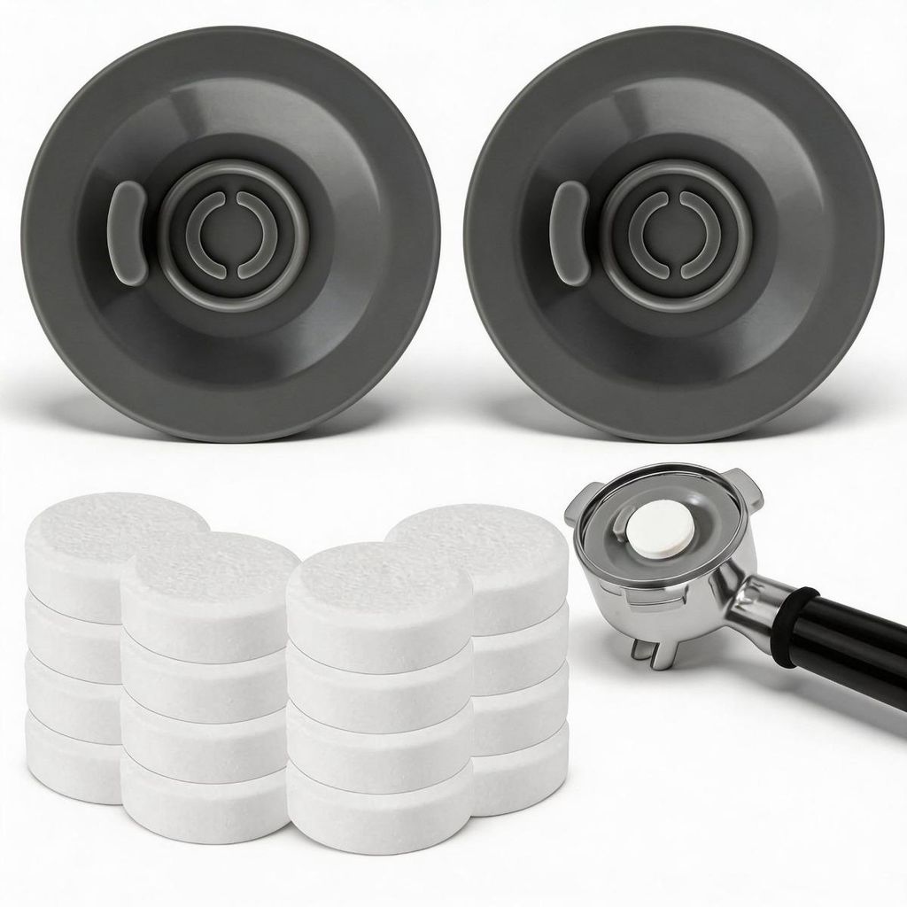 INF 54mm Backflush Set Espressomaschine Grau Silikon Legierung 2 Scheiben