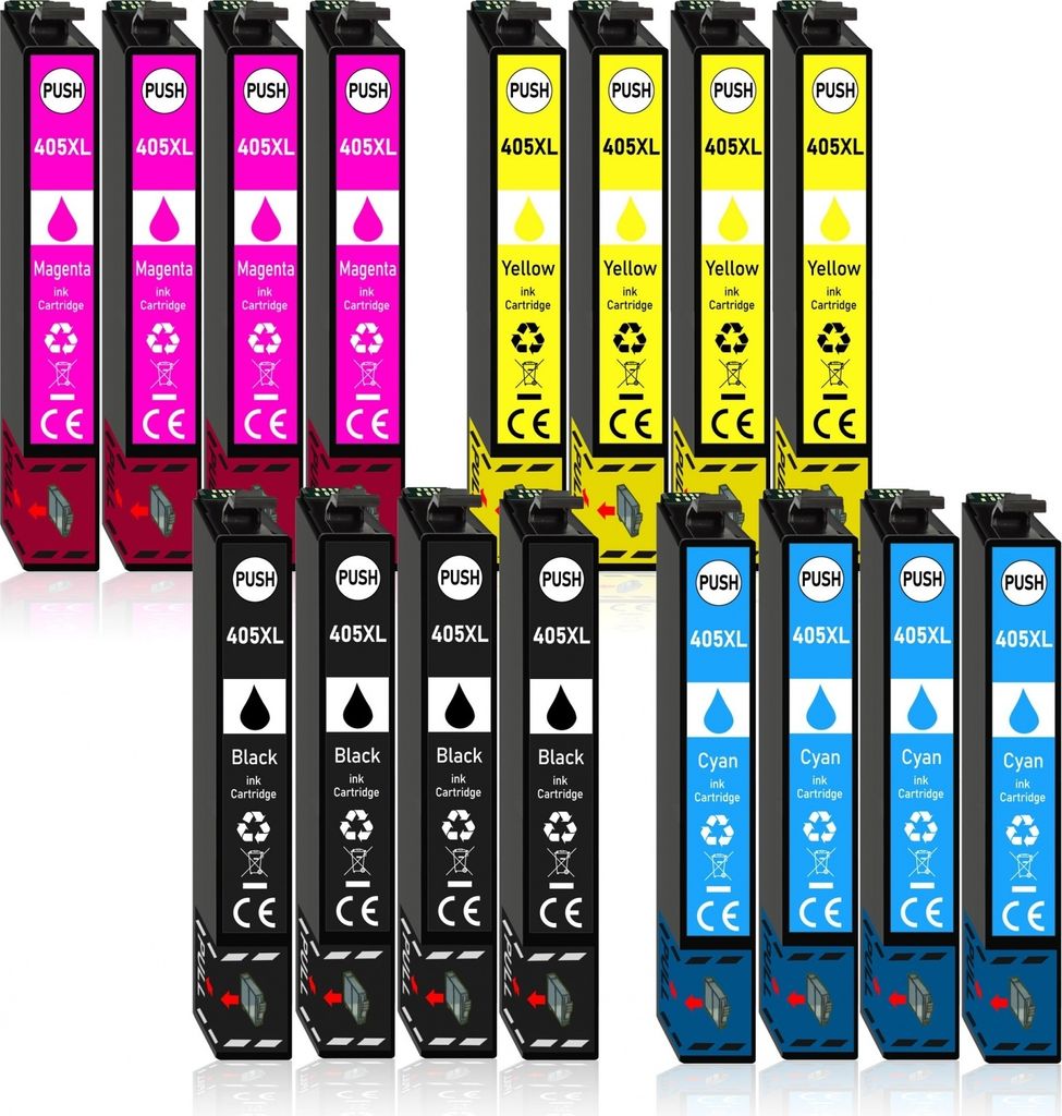 16er Pack Druckerpatronen 405 405XL kompatibel für Epson WF-4825