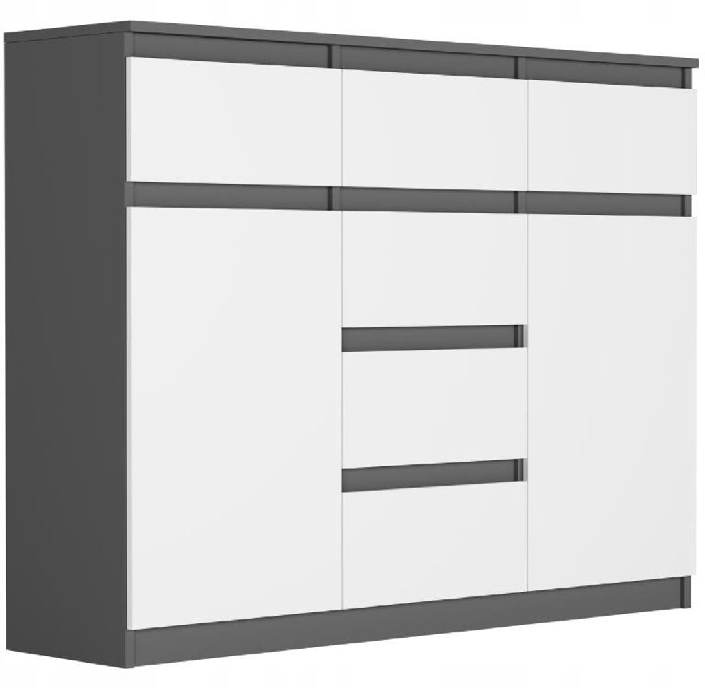 Komoda 120 cm 6 zásuvky 2 dveře skříňka FRAMIRE S-62D Obrázek produktu 