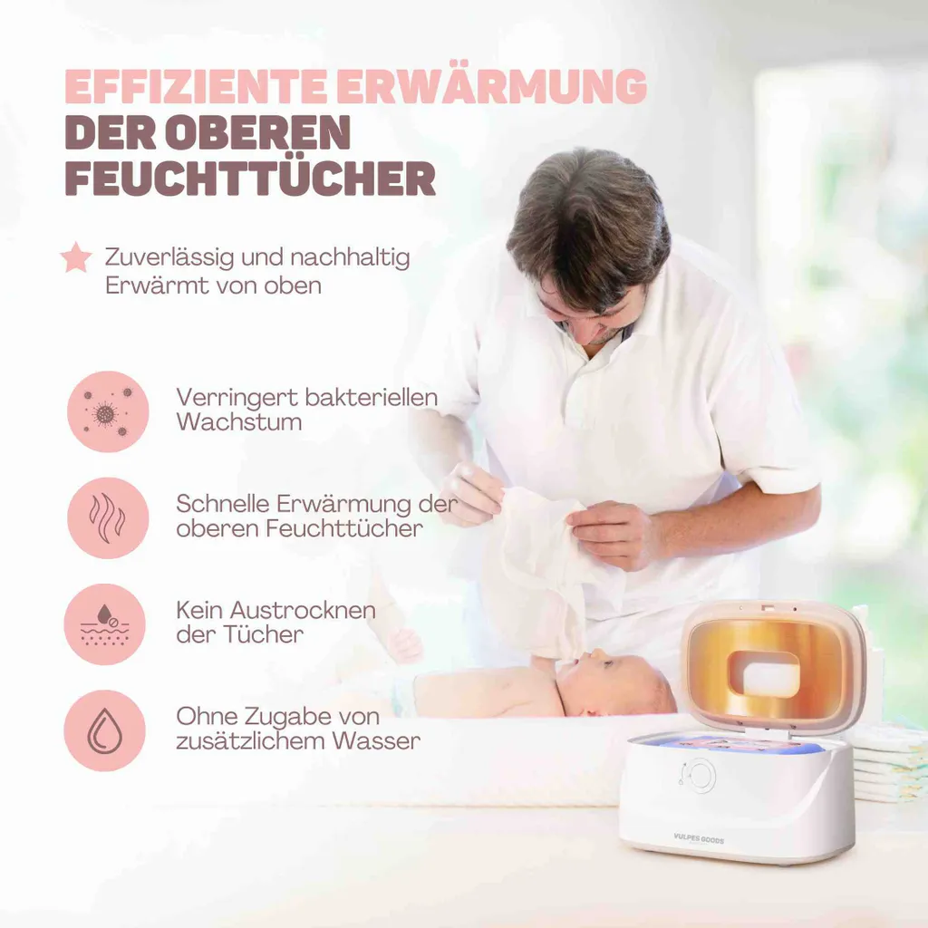 Boîte Chauffe-lingettes Bébé à Température Constante et Veilleuse