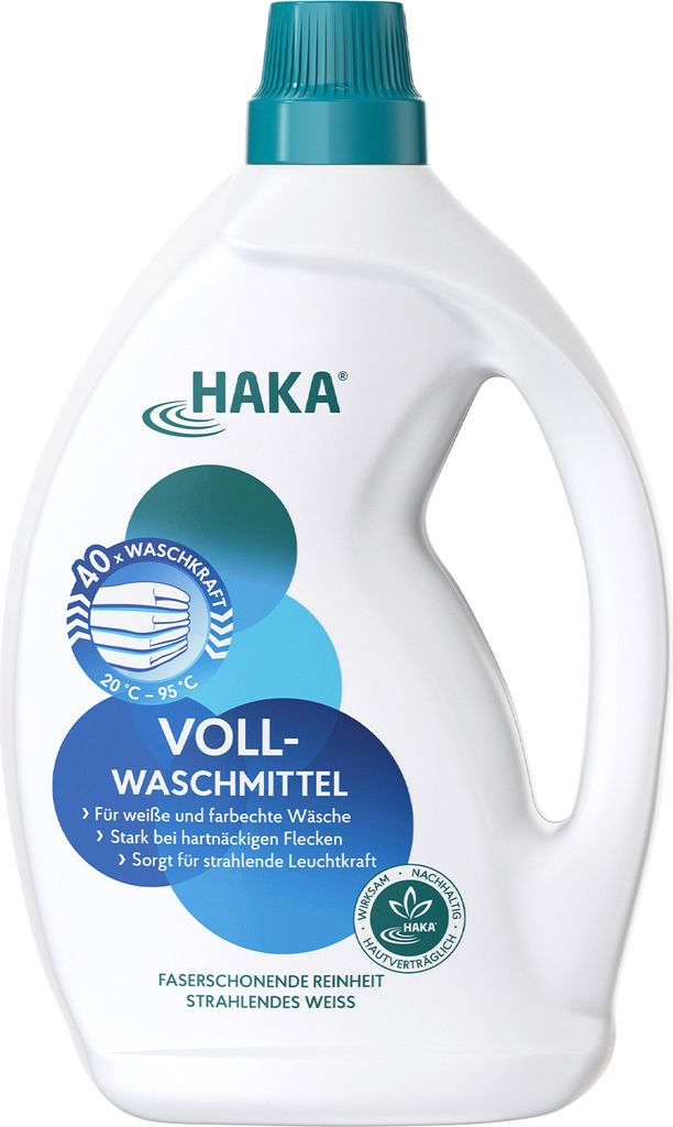 HAKA Vollwaschmittel 2l flüssiges Universalwaschmittel ohne Aluminium