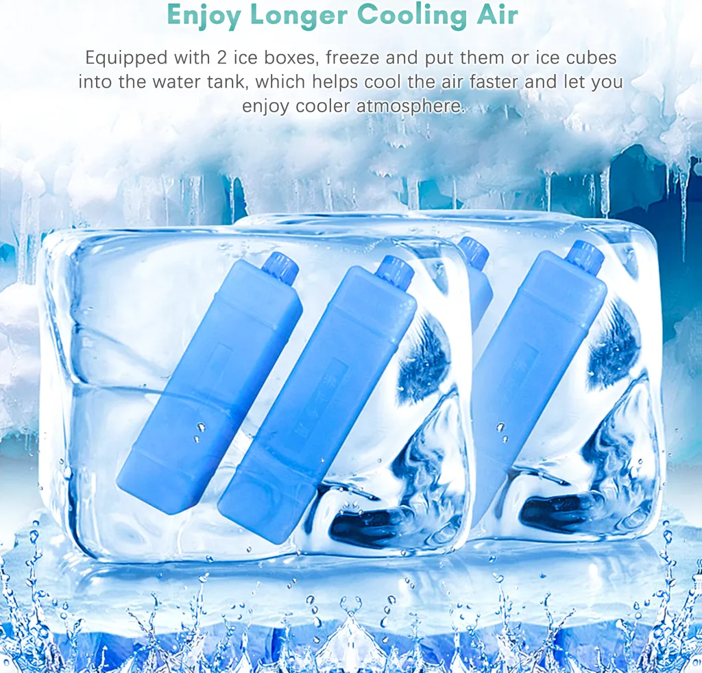 Ventilateur climatiseur programmable 7,5H avec télécommande longue portée