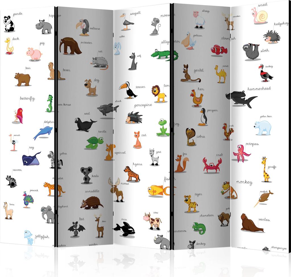 Akusticher Raumteiler für Kinder Foto Paravent 225x172 cm beidseitig auf Vlies-Leinwand bedruckt Akustikschaum Trennwand Spanische Wand Sichtschut...
