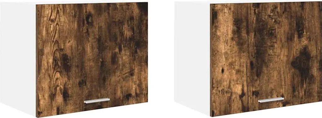 Pensile 2 pezzi Rovere affumicato e bianco 50 x 31 x 40 cm