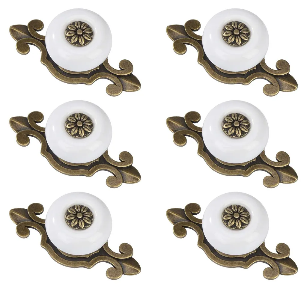 Boutons d'Armoire en Céramique de Haute Qualité, Finition Cuivre Rétro
