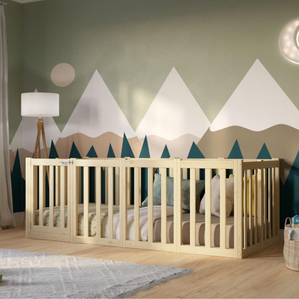 Crazy Pine Kinderbett 140x200 cm – Natürlichem Holz - Produktbild 
