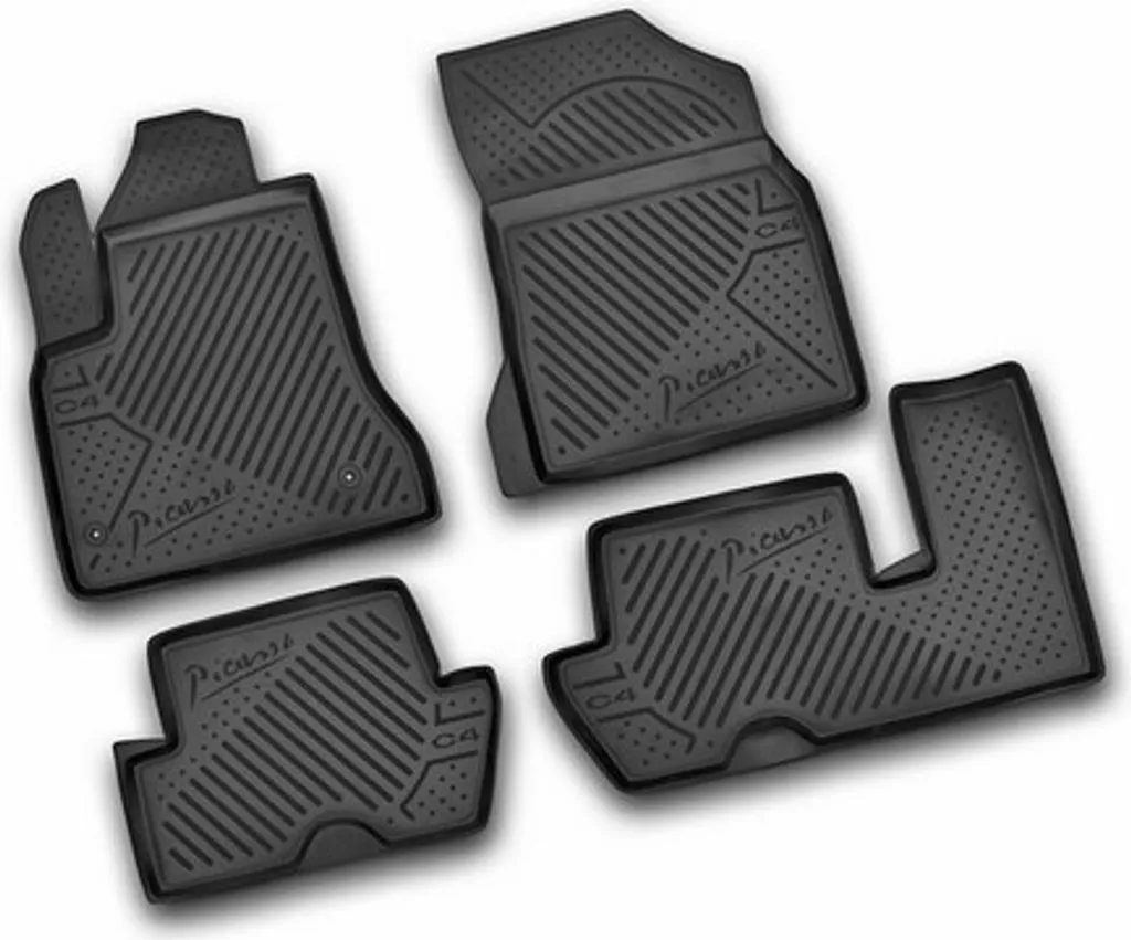 Jeu de tapis auto en caoutchouc TPE pour Citroen C4 Picasso 07-13