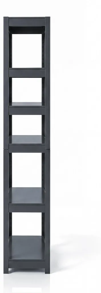 Étagère métal anthracite JOHNNY 180cm, structure étroite robuste