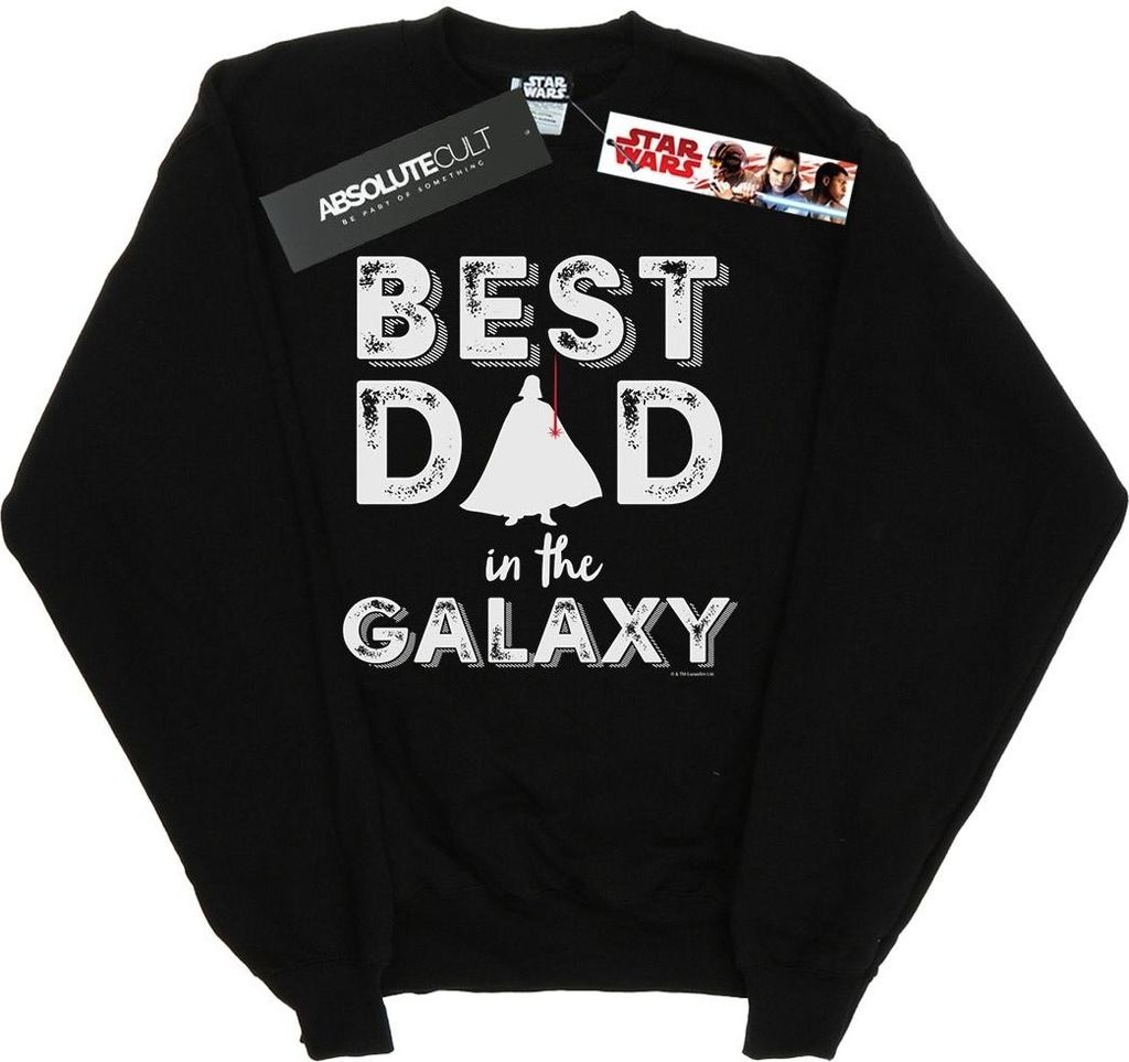 Star Wars - "Best Dad In The Galaxy" Sweatshirt für Herren BI45537 (XXL) (Schwarz)
