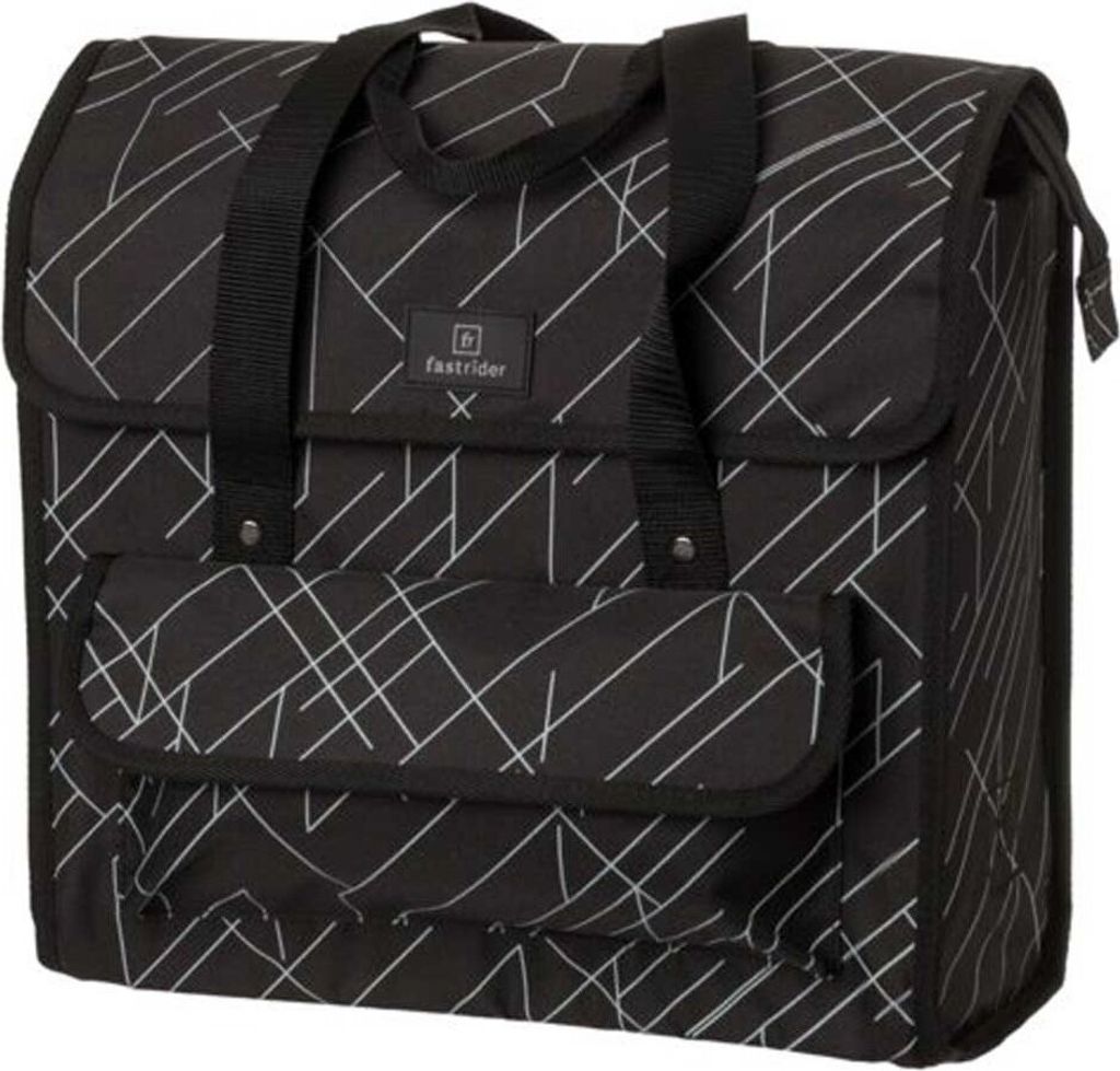Fastrider Shopper Luxe Basics Single 23l Fahrradtasche Schwarz Schwarz One Size