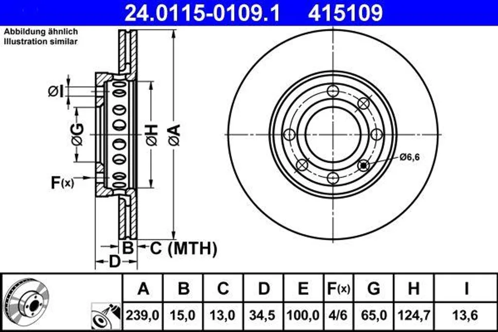 Disque de frein ATE pour entretien Audi A2 et Lupo 3L montage essieu