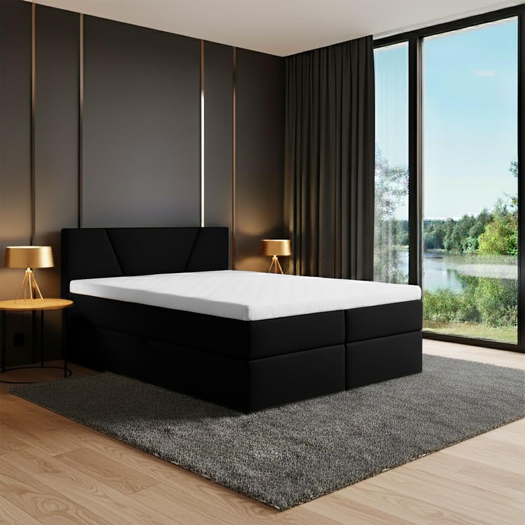 Best For Home Jubilee Bonell Box Spring Bed with Topper (180 x 200 cm, Trinity 16)