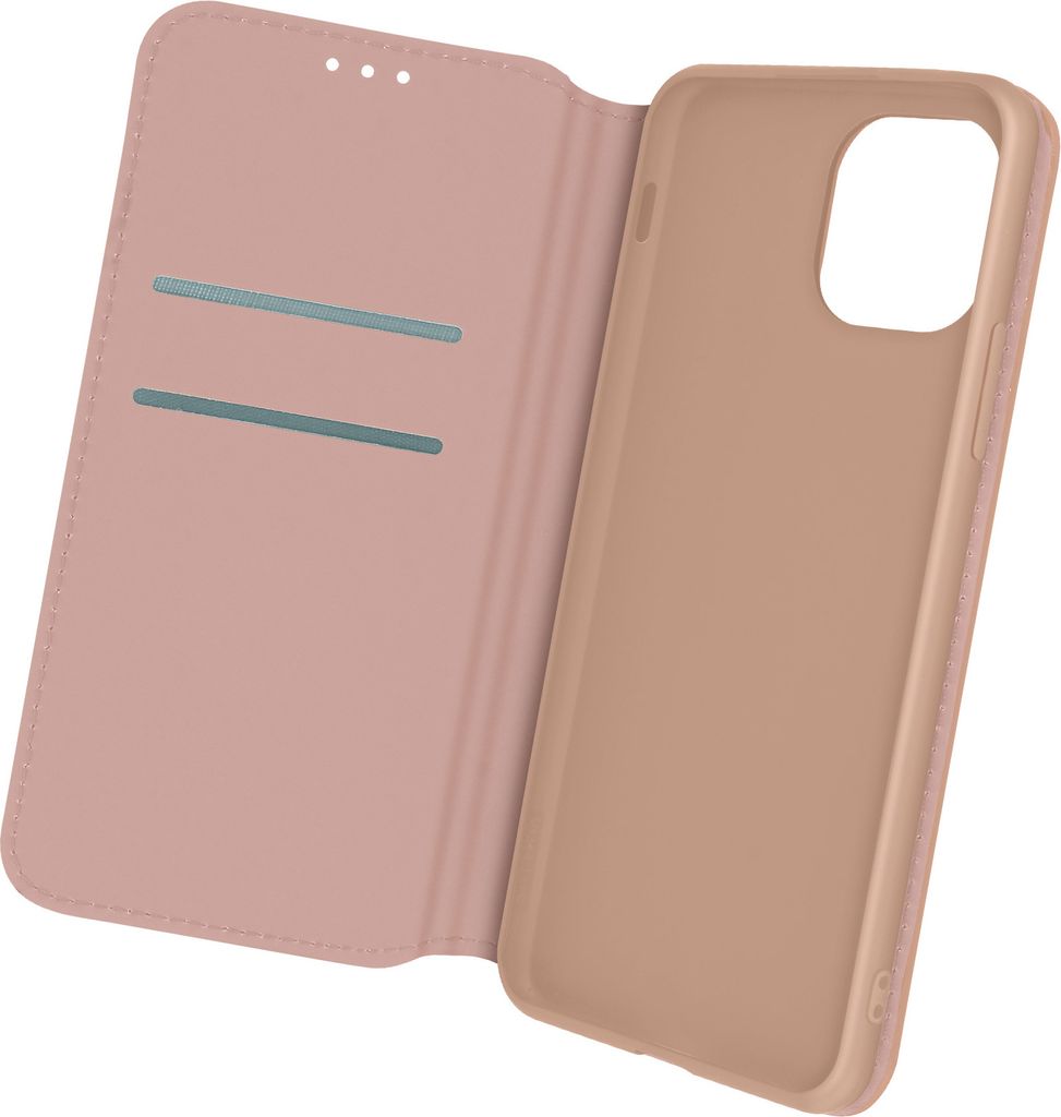 Kunstleder Cover Classic Edition, Klappetui für iPhone 12 Pro Max – Rosegold