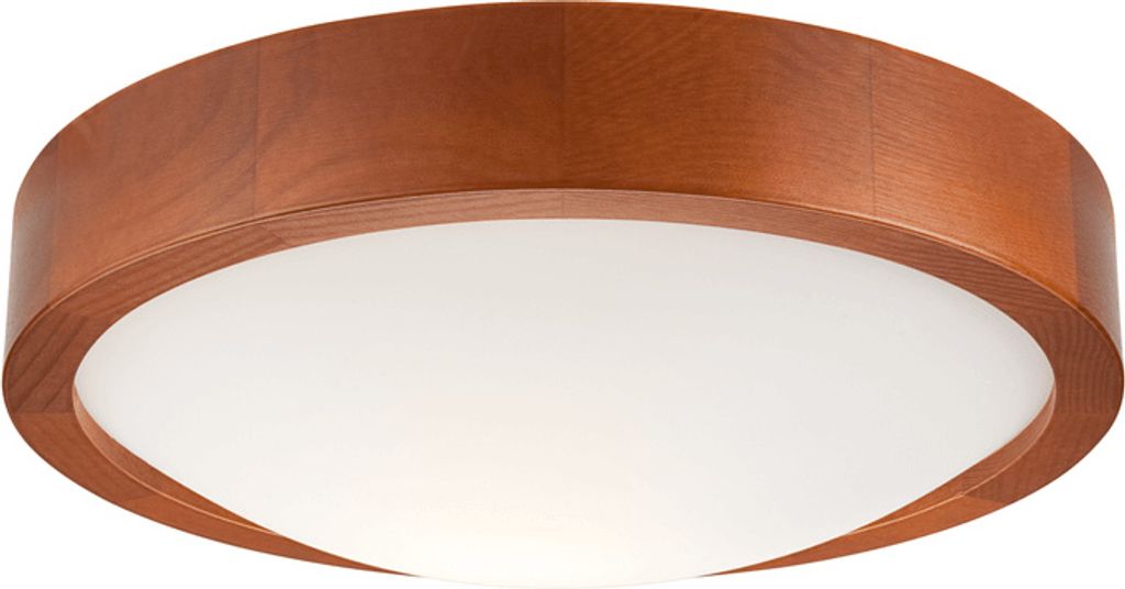 Bioledex Deckenleuchte Rundleuchte 27cm E27 rotbraun Holz, Glas