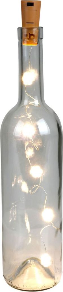 Flaschenlicht 15 LEDs Lichterkette Korken Drahtlichterkette Dekolicht Partylicht, Variante:Schneeflocke