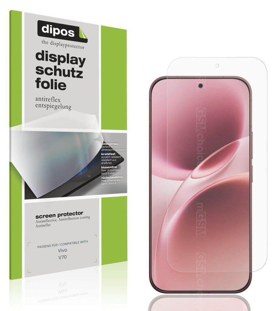 4x Schutzfolie für Vivo V70 matt Displayschutzfolie Folie Display Schutz dipos