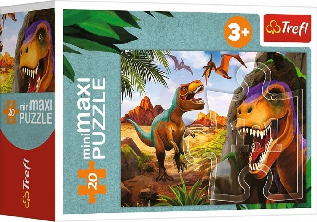 Puzzle 20 miniMaxi Treffen Sie die Welt der Dinosaurier 3 TREFL