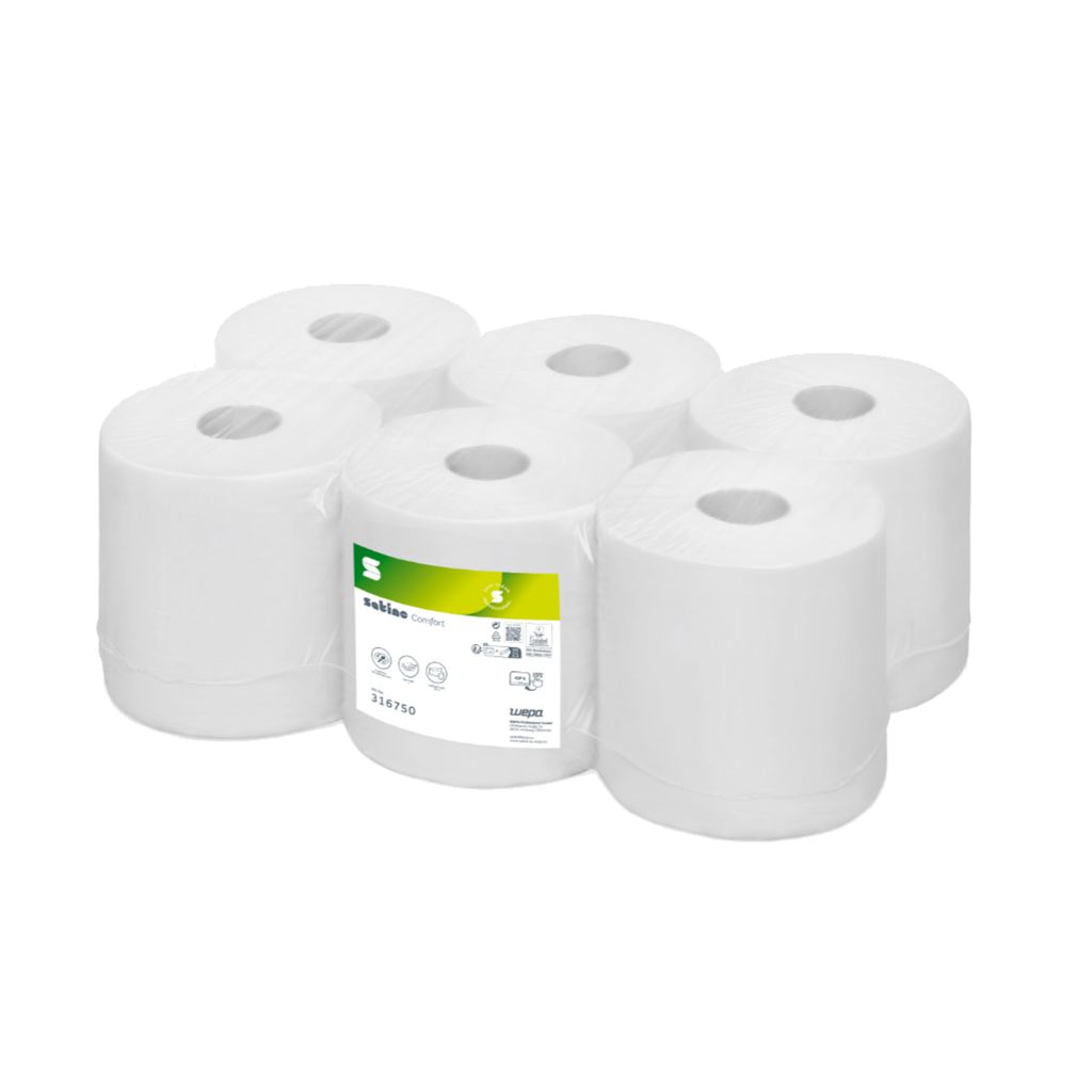 wepa Handtuchrolle Comfort, 2-lagig, hochweiß, 138 m, Menge Produktbild 