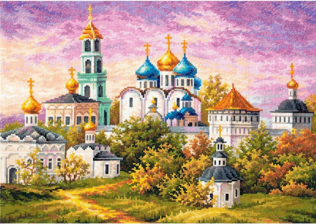 Set de Point de Croix Compté 40x30cm La Sainte Lavra de Saint Serge