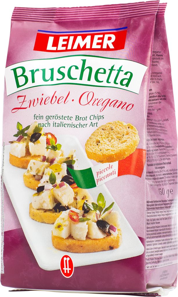 Leimer Bruschetta di pane tostato cipolla e origano 150g Immagine del prodotto 