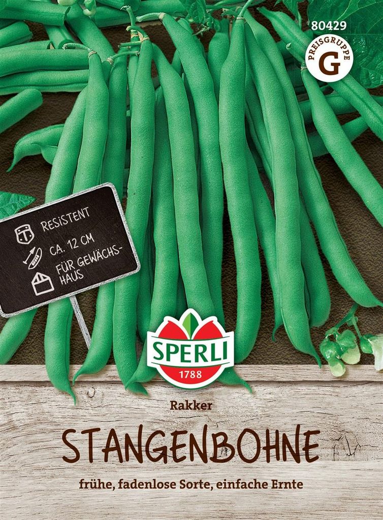 SPERLI Stangenbohnensamen Rakker Phaseolus vulgaris 10-15 Produktbild 
