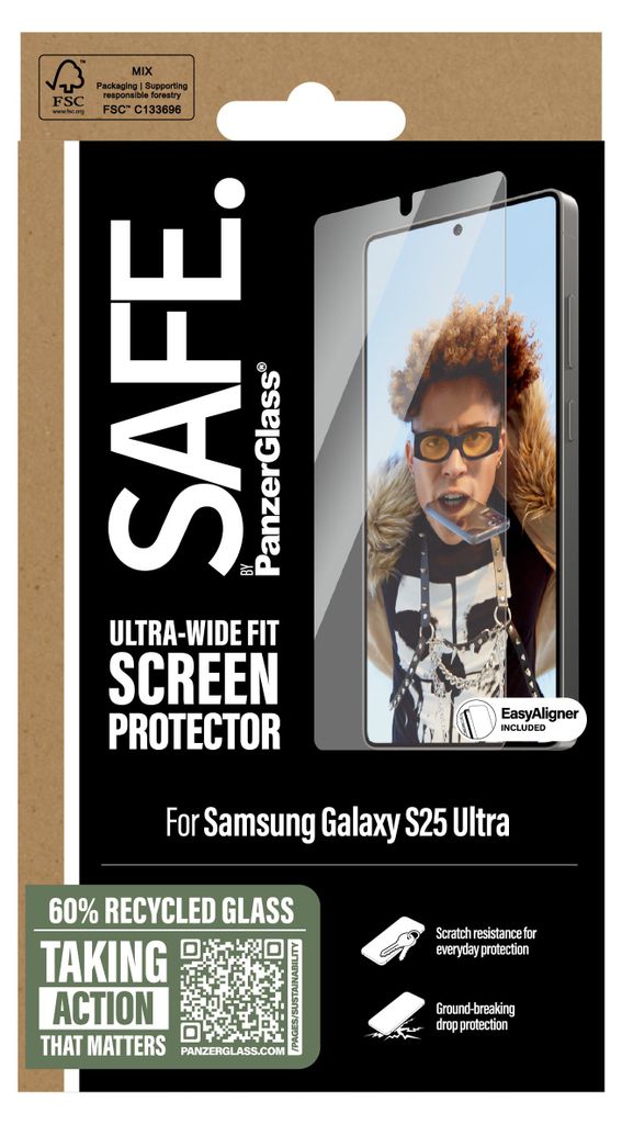 PanzerGlass SAFE. by ® Screen Protector Samsung Galaxy S25 Immagine del prodotto 