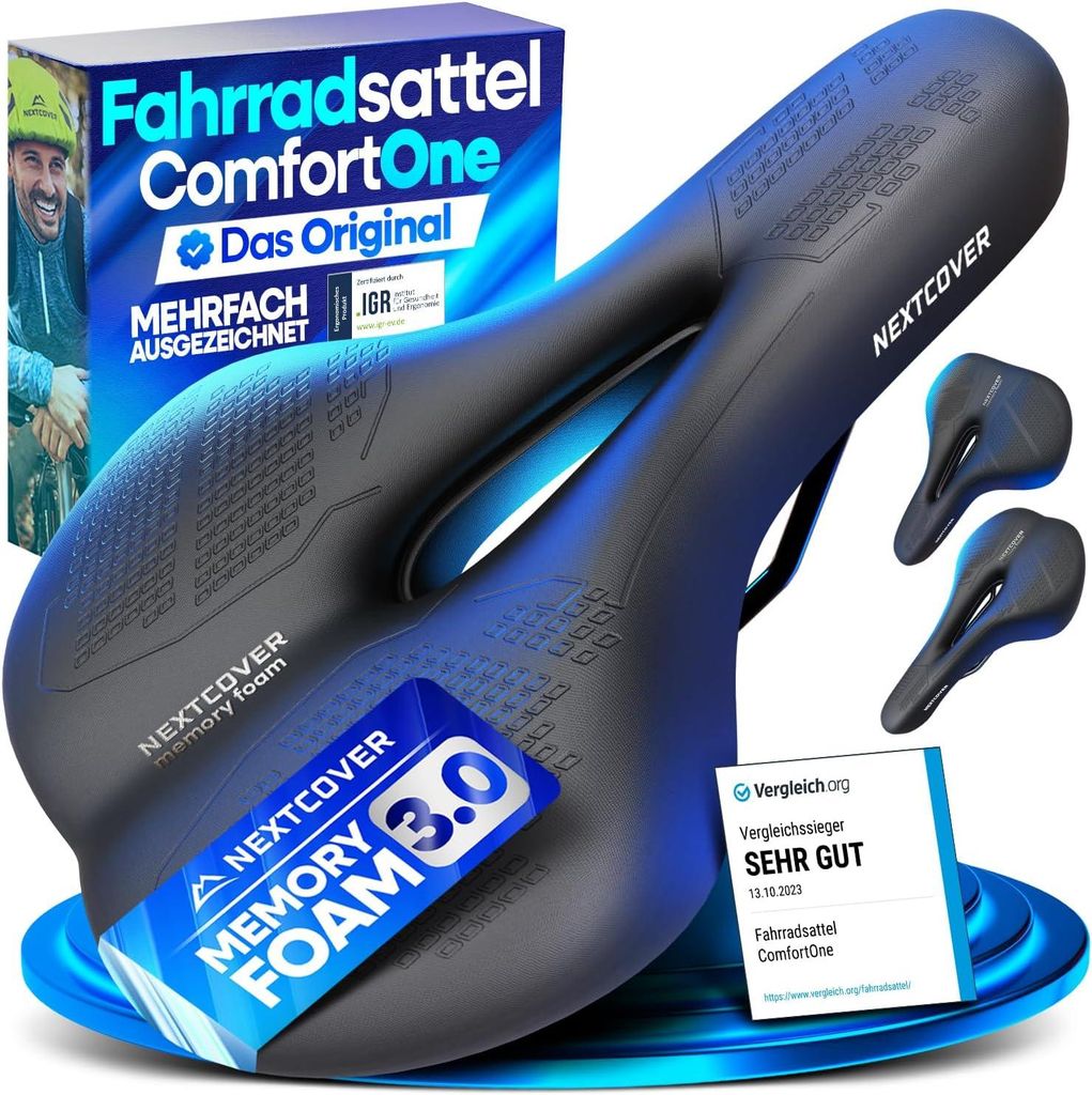 NEXTCOVER® Fahrradsattel - Das Original - mit Memory-Foam Produktbild 