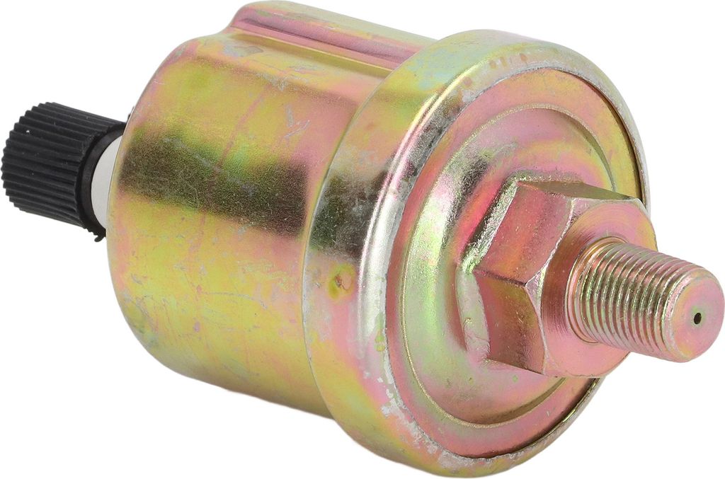 Öldrucksensor Aluminiumlegierung Stabiler Generator-Öldrucksensor für VDO 1/8 NPT 0?10Bar Glänzende Oberfläche Doppelkopf