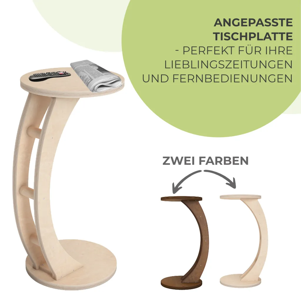 Table d'Appoint Polyvalente en Bois - Table Haute Pliante Gain de Place - 5