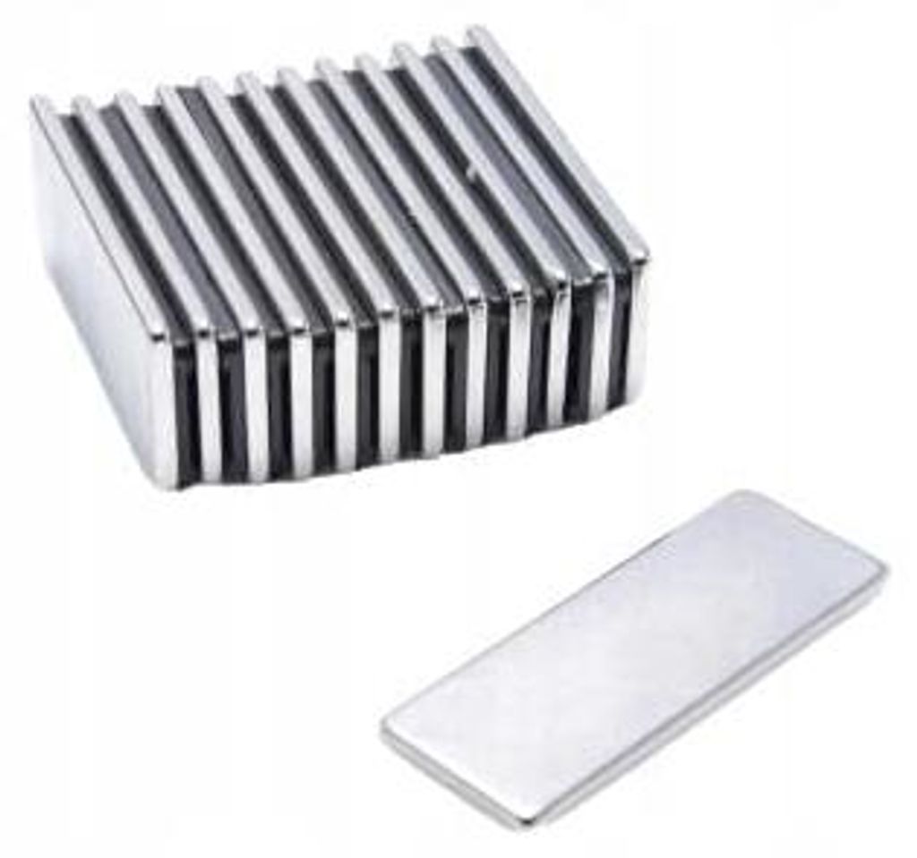 Top Magnesy - 10 Stück Neodym Magnete 40x15x2 mm N38 - extra starke Haftmagnete für Montage, Werkstatt & Industrie